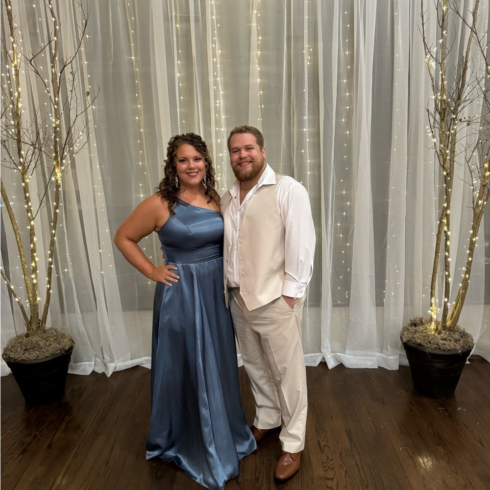 Beautiful one shoulder bridesmaids dress